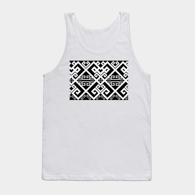 black and white pattern Tank Top by noke pattern